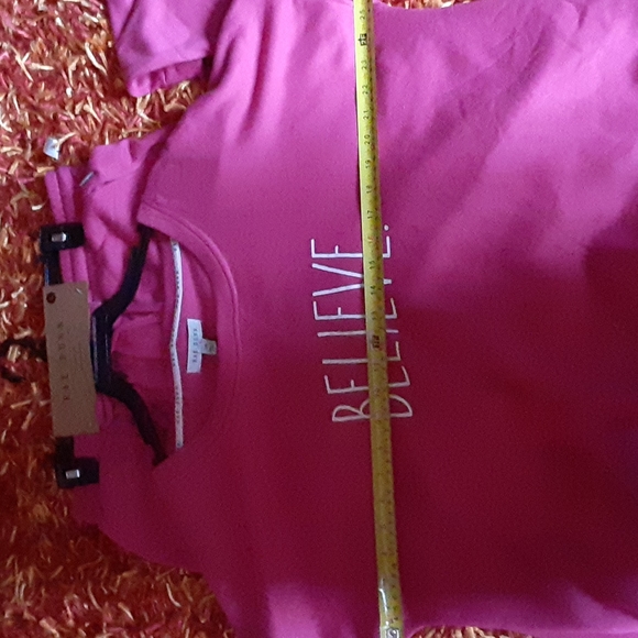 Rae Dunn "Believe" Sweatshirt and Joggers in Lilac Rose - Picture 9 of 10